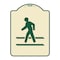 Signmission Designer Series-Pedestrian Crossing, Tan & Green Heavy-Gauge Aluminum, 24" x 18", TG-1824-9796 A-DES-TG-1824-9796 - alternate 1